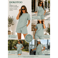 thumbnail image 3 of DOKOTOO 2 Piece Outfits for Women Lounge Sets Casual Short Sleeve Tops with Elastic Waist Shorts Matching Set, 3 of 12