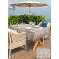 thumbnail image 5 of Outdoor Tablecloth with Umbrella Hole for Patio/Picnic/Party/Camping, Blue Shell Coastal Waterproof Table Cloth Rectangle Table Cover Washable, Nautical Seaside Ocean Vintage Art (60"x 120"), 5 of 8