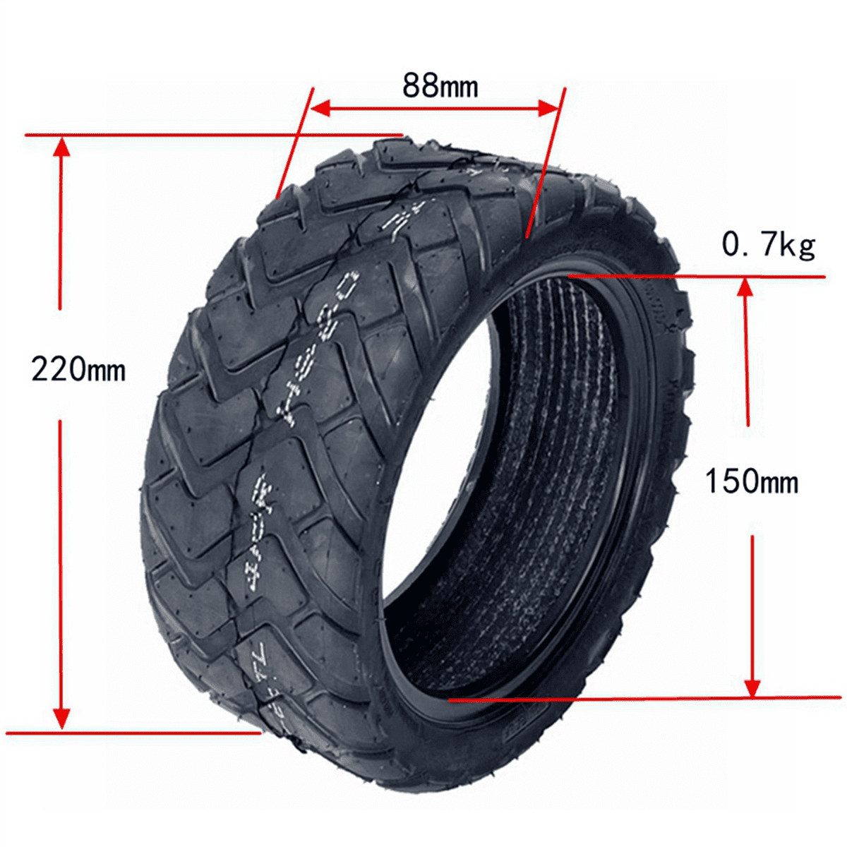 2 Pneus 80/60-6 Sans Chambre - Pour Trottinette électrique - Lot économique
