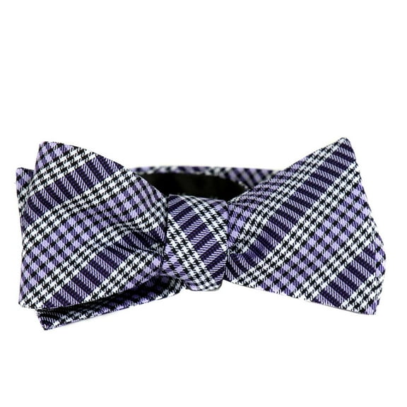BuyYourTies - FBTZ-482 - Mens Aficionado Self Tie Bow Tie - Purple White