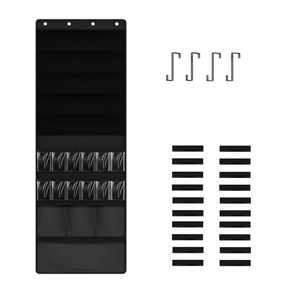 Billuyoard Soporte para de almacenamiento, ranuras para juguetes infantiles, soporte para de juguete montado en la puerta, fácil de usar, Almacenamiento y organización del hogar Negro