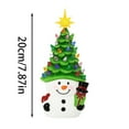 thumbnail image 3 of HomeKingdee Lighted Christmas Snowman Decorations, Cute Snow Resin Christmas Tree, Mini Prelit Xmas Holiday Decor for Indoor Tabletop Home Room Table Fireplace Office, 3 of 9