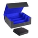 thumbnail image 3 of Caja para baraja de cartas coleccionables con capacidad para más de 1800 cartas, juego de cartas premium para reuniones, deportes Azul negro, 3 of 9