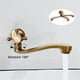 thumbnail image 2 of Grifo de cocina vintage de latón macizo, grifo de estilo retro con control de flujo sin esfuerzo para balcón, piscina, muebles, fregadero, giro de 360 grados, acabado en bronce frotado con aceite, 2 of 5