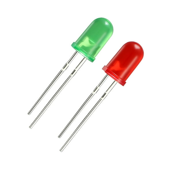 20Pcs(2 Colors x 10pcs) 5mm LED Light Emitting Diode Assorted Color Red ...