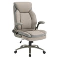 thumbnail image 1 of Scranton & Co Big & Tall Leather Chair in Taupe - 400 lb Capacity, 1 of 12