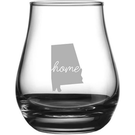 

Alabama Home States Etched 4.1oz Spey Dram Whisky Glass
