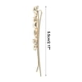thumbnail image 4 of Unique Bargains 1 Pair Bobby Pin Leaf Shape Hair Clips Silver Tone White, 4 of 5
