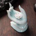 thumbnail image 2 of Quemador de incienso con forma de mano de Buda, soporte para incienso, adorno decorativo de escritorio B-Azul con Flor, 2 of 8