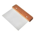 thumbnail image 2 of Cortador de acero inoxidable para hornear, picador de alimentos, cortador de pan, multiusos Mango de madera, 2 of 9