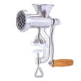 thumbnail image 1 of Riforla Manual Meat Grinder Stainless Steel Hand Crank Meat and Vegetable Grinder Heavy Duty Manual Meat Grinder for Homemade Hamburger Patties Ground Beef Etc. 10.25x3.75x10in Silve Silver, 1 of 1