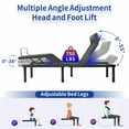 thumbnail image 2 of Queen Adjustable Bed Frame with Mattress,12 Inch White Gel Memory Foam Medium-Firm Mattress in Box,Pillow-Tilt, Head and Foot Lift, Updated AElectric Beds with APP Control,USB, Massage, 2 of 9