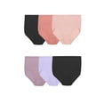 thumbnail image 6 of Fit for Me by Fruit of the Loom Women's Plus Size Cotton Brief Panties, Soft Comfort Waistband, Full Coverage, Multipacks, Sizes 1X–5X, 6 of 8