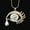 Clear, variant on New Womens Crystal Rhinestone Evil Eye Teardrop Pendant Sweater Chain Necklace -Blue