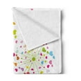 thumbnail image 2 of Floral Soft Flannel Fleece Blanket, Spring Dandelion Flower with Heart Shaped Colorful Petals Romance Valentines Design, Cozy Plush for Indoor and Outdoor Use, 60" x 80", Multicolor, by Ambesonne, 2 of 5