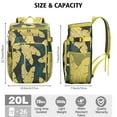 thumbnail image 4 of Hawaiian Floral Insulated Backpack Cooler - 20L, Multiple Pockets for Organized Storage, Lightweight Design, 4 of 6