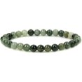 thumbnail image 1 of Angelstones Bracelet Extensible Unisexe en Perles Rondes 6 mm en Jade Vert Foncé Naturel, 1 of 5