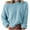 Light blue, variant on Fesfesfes Women Sweaters Solid Color Long Sleeve Pullove O-Neck Shirt Sweater Tops or