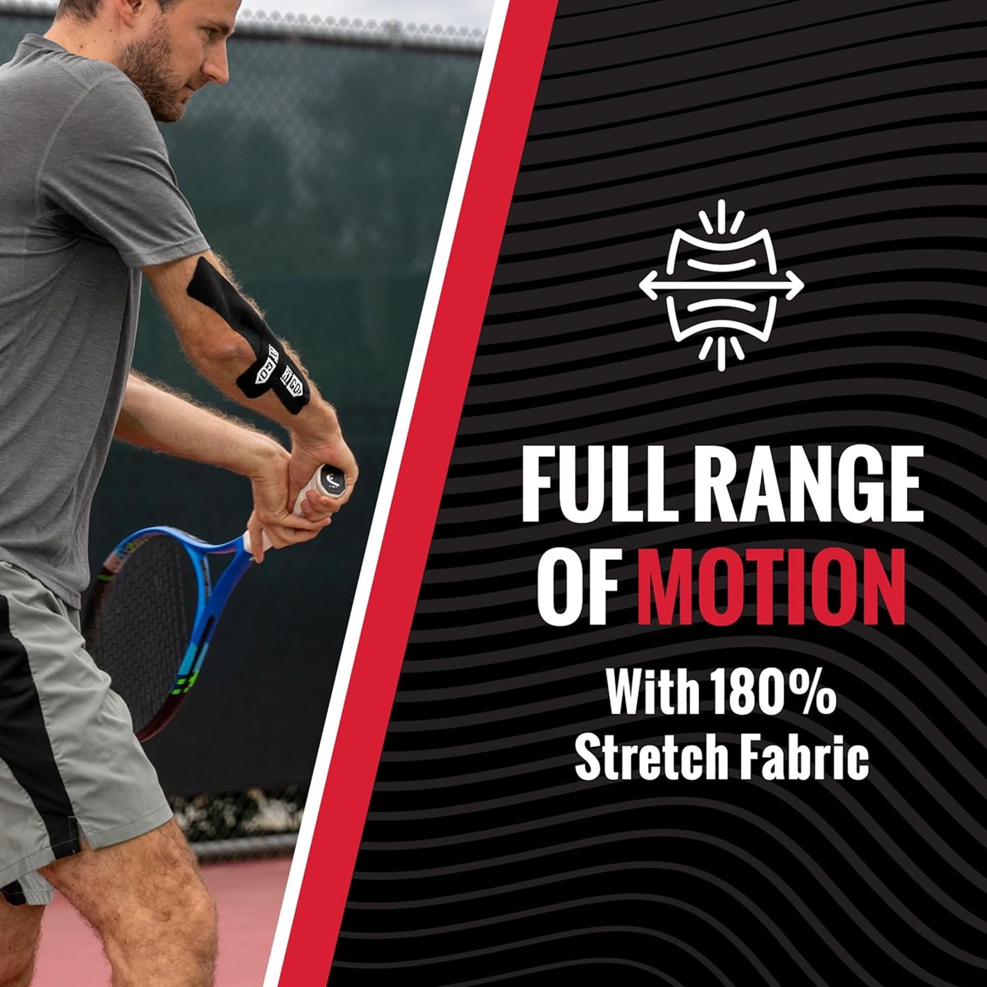 RockTape Go Extra-Sticky Adhesive Pre-Cut Kinesiology Tape