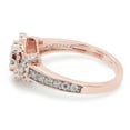 thumbnail image 4 of 0.60 Carat Round Cut Lab Created Moissanite Diamond Cluster Engagement Ring For Women In 14K Solid Rose Gold (G-H Color, VVS1 Clarity, 0.60 Cttw)-8, 4 of 7