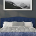 thumbnail image 3 of BizChair Arched Button Tufted Upholstered King Size Headboard in Navy Fabric, 3 of 11