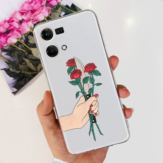 OPPO Reno7 4G Cute Cat Dinosaurio Patrón Teléfono Carcasa Reno 7 CPH2363 Funda De Silicona Suave TPU Gao Jiahui unisex