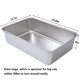 thumbnail image 2 of Caja de arena para gatos XL LEGOURNS de acero inoxidable, 60 x 40 x 15 cm, paquete de 2, 2 of 6