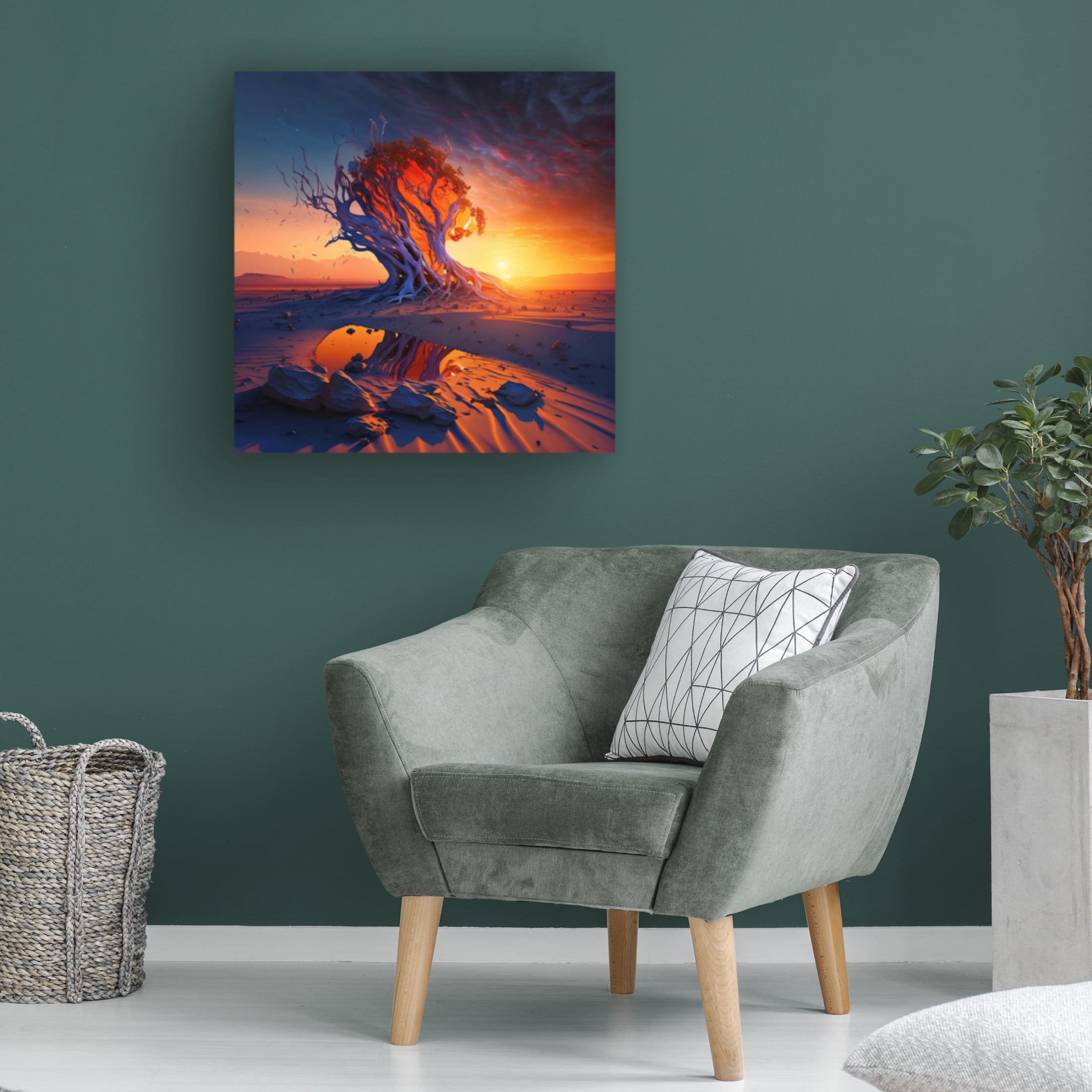 Canvas Wall Art - Ray Heere 'Desert Of Dreams 2' Wall Art for Living Room, Bedroom, or Office Décor by Trademark Fine Art - 14 x 14 Inches
