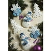 Snowflake Snowman Ornaments Felt Applique Kit, Set of 6