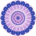thumbnail image 1 of Ahgly Company Indoor Square Patterned Blossom Pink Area Rugs, 3' Square, 1 of 6