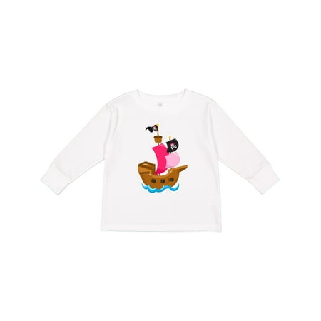 

Inktastic Pirate Ship Gift Toddler Toddler Girl Long Sleeve T-Shirt