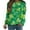 Green, variant on Ohufall Crewneck Sweatshirt for Women Oversized St. Patricks Day Shamrock Printed Long Sleeve Pullover Hoodless Sweatshirts Tops