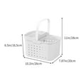 thumbnail image 3 of TOPRenddon Bathroom Shower Caddy - Waterproof Plastic Storage Basket with Drain Holes & Handle for Toiletries Organization (White, 10.2 Inch), 3 of 6