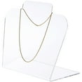 thumbnail image 2 of Plymor Clear Acrylic Basic Short Necklace Display Stand, 8.5" W x 4" D x 7.75" H (3 Pack), 2 of 2