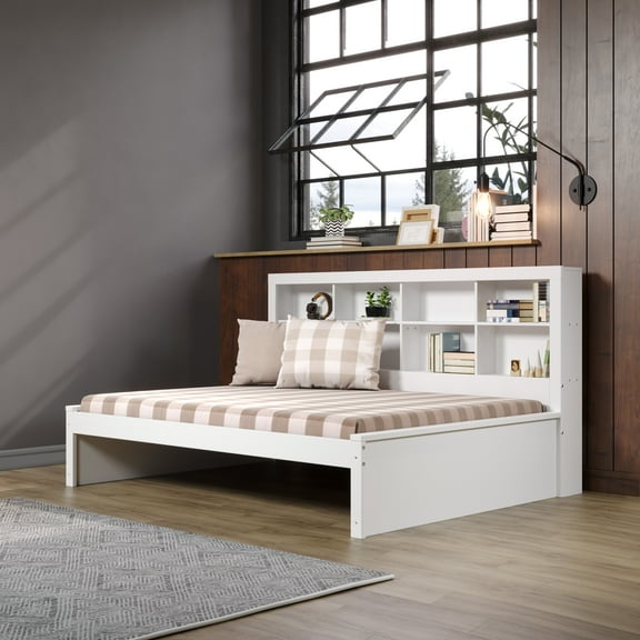 Donco Kids Full Size Daybed with Bookcase , White
