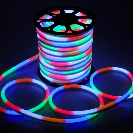 yescom 50 ft 150 ft 110v flex led neon rope light indoor outdoor