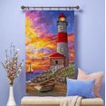 thumbnail image 2 of DIY Latch Hooking Kit | Sunset Lighthouse Wall Hanging (4 sizes), 2 of 10