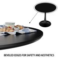 thumbnail image 4 of 31.5" Round Dining Table for 2-4, Mid-Century Small Round Table with Pedestal Base, Weight Capacity 300 Lbs, MDF Leisure Table for Small Space, Kitchen, Living Room, Black, 4 of 8