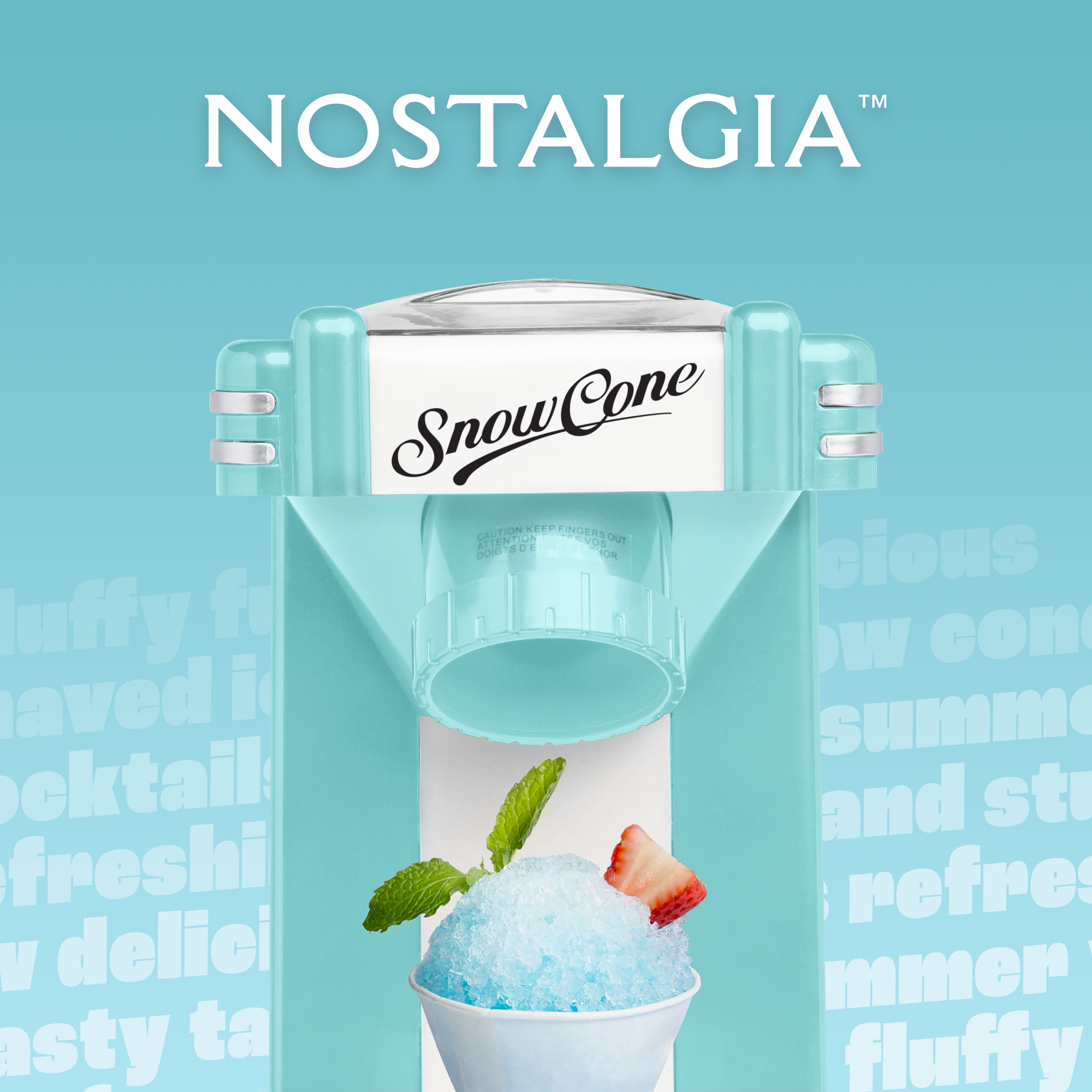 Nostalgia Retro Single Snow Cone Maker, Aqua