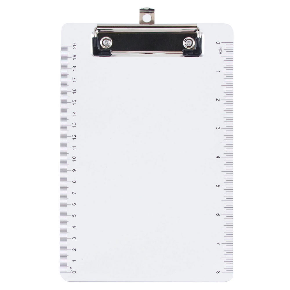 6pk Clear Plastic Clipboards Low Profile Clip 12.5 x 9 Office Products BULK LOT 