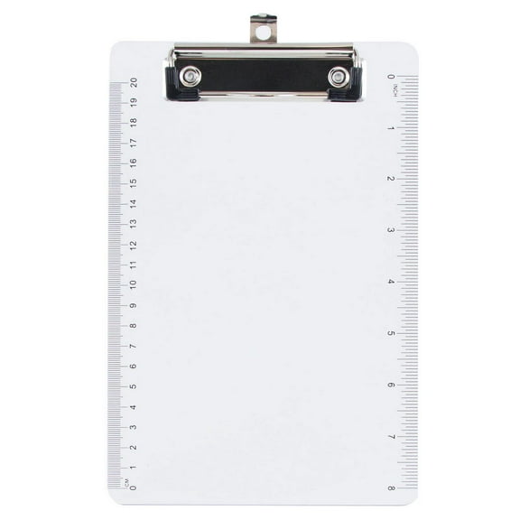 JAM Paper Plastic Clip Board, Clear Clipboard, 1/Pack, Small, 6 x 9