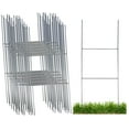 thumbnail image 1 of Sturdy Metal Wire Step Stake Frame for Yard Signs - 10 x 24 inch H Frame Wire Stake Sign Spikes (50 Pack), 1 of 15