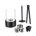 thumbnail image 3 of Chimenea de alcohol portátil de mesa con quemador de invierno para acampar, patio, comedor negro, 3 of 8