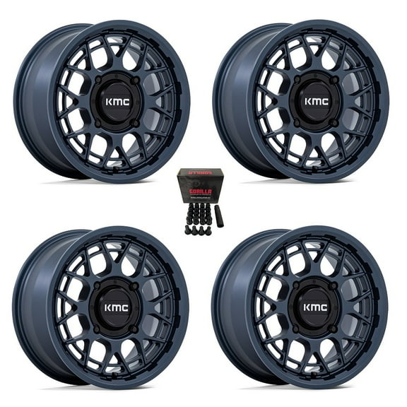 KMC Technic 15" Wheels Metallic Blue Can-Am Maverick X3 / Honda Pioneer 1000