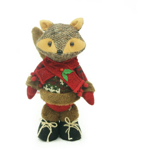 Holiday Time Christmas Decor 11" Woodland Squirrel Home Decor Walmart