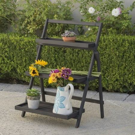 Charlton Home Goreville Modern Outdoor Multi Tiered Plant Stand Charlton Home Goreville Modern Outdoor Multi Tiered Plant Stand