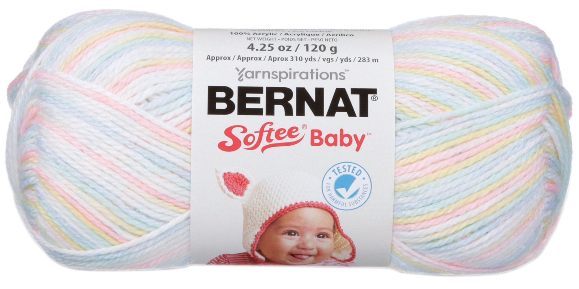 Bernat® Softee® Baby™ Yarn, Acrylic #3 DK, 4.25oz/120g