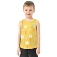 thumbnail image 2 of Yellow Background Cute Daisies Carrots Vest Undershirt Tank Top Sleeveless Quick Dry 7-8Y, 2 of 7