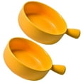 thumbnail image 3 of Ceramic Baking Plate Yellow For Home Kitchen 2Pcs 8.3*2.2In, 3 of 8