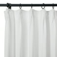 thumbnail image 3 of TWOPAGES 52 W X 96 L Inch Drapery Pinch Pleated Top Light Filtering Curtain Soft Linen Textured Drape for Bedroom, 1 Panel, White, 3 of 6